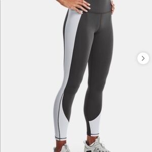 Under Armour HeatGear Hi-Rise ColorBlock Leggings Size No Tag L/XL Gray White